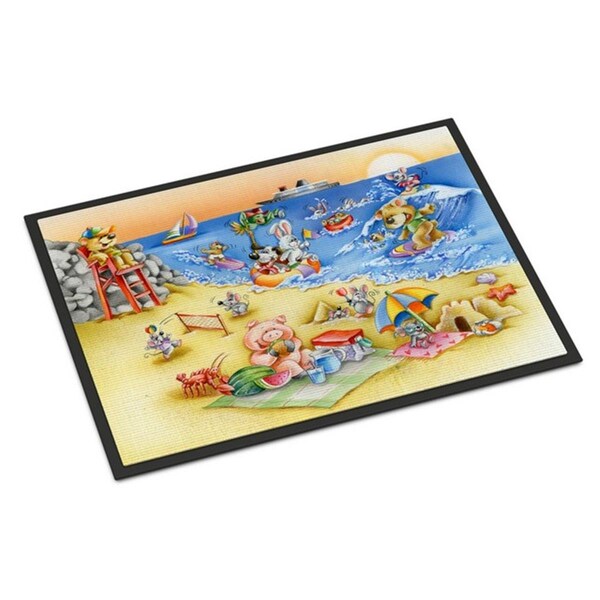 Jensendistributionservices Animals Swimming at the Beach Indoor or Outdoor Mat, 18 x 27 in. - MI2557895