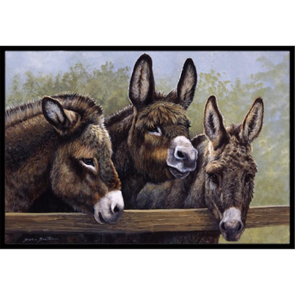 Carolines Treasures Donkeys by Daphne Baxter Indoor or Outdoor Mat, 24 x 36 - CA78669