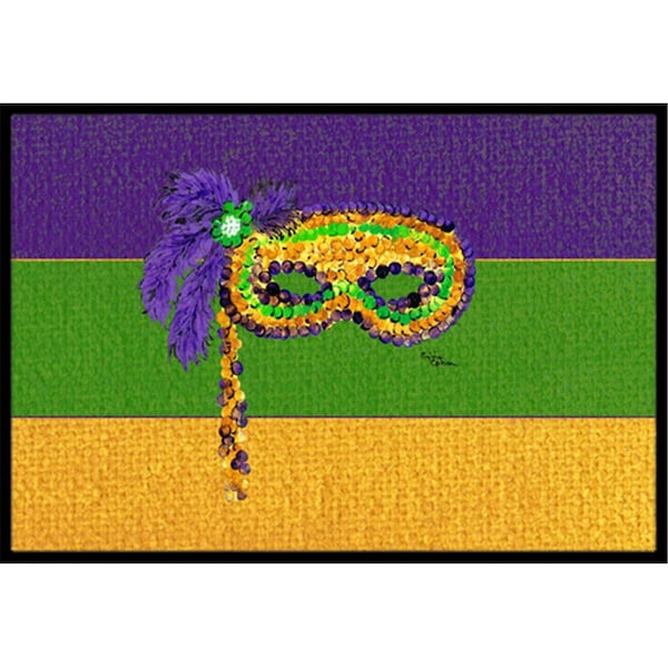 Carolines Treasures 36 x 24 in. Mardi Gras Indoor Or Outdoor Doormat - CA74952