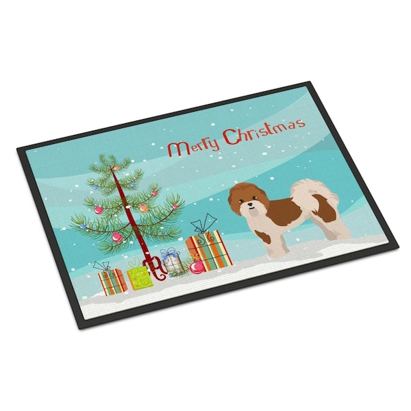 Carolines Treasures 18 x 27 in. Mal-Shi Christmas Tree Indoor or Outdoor Mat - CK3853MAT