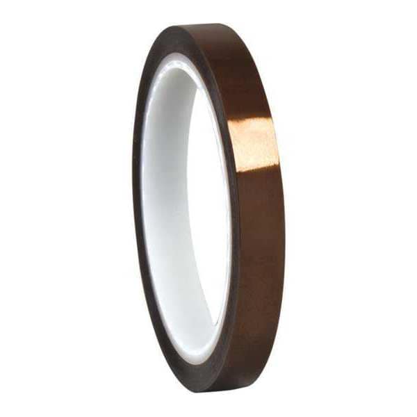 3M Film Tape, Polyimide, Amber, 1/4 In x 5 Yd - 1205