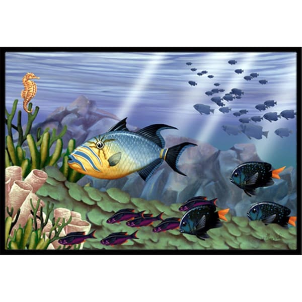 Carolines Treasures Undersea Fantasy 10 Indoor and Outdoor Mat- 24 x 36 in. - PTW2035JMAT