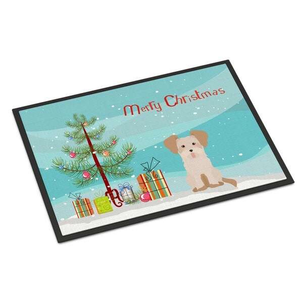 Carolines Treasures 24 x 36 in. Morkie No.3 Christmas Tree Indoor or Outdoor Mat - CK3889JMAT