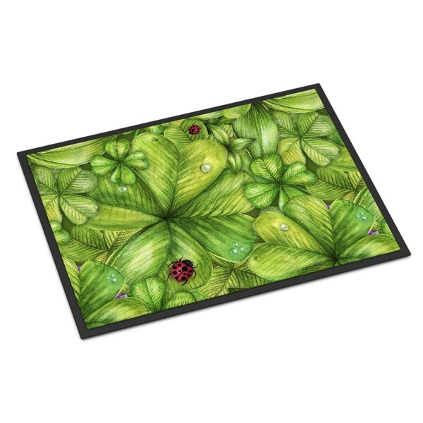 Carolines Treasures 18 x 27 in. Shamrocks & Lady bugs Indoor or Outdoor Mat - BB5754MAT