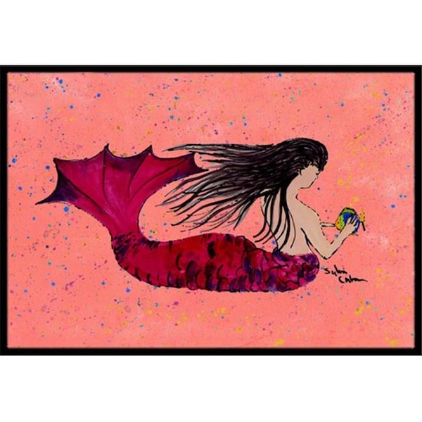 Carolines Treasures Carolines Treasures 8338-JMAT 36 x 24 in. Mermaid Indoor Or Outdoor Doormat - 8338-JMAT