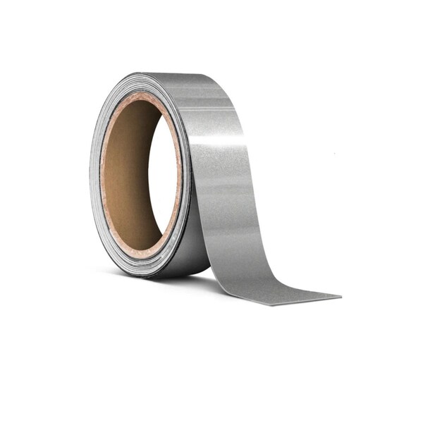 Prostripe Single Color Solid Striping Tape, 150 ft x 1 in, Silver Metallic - R54406