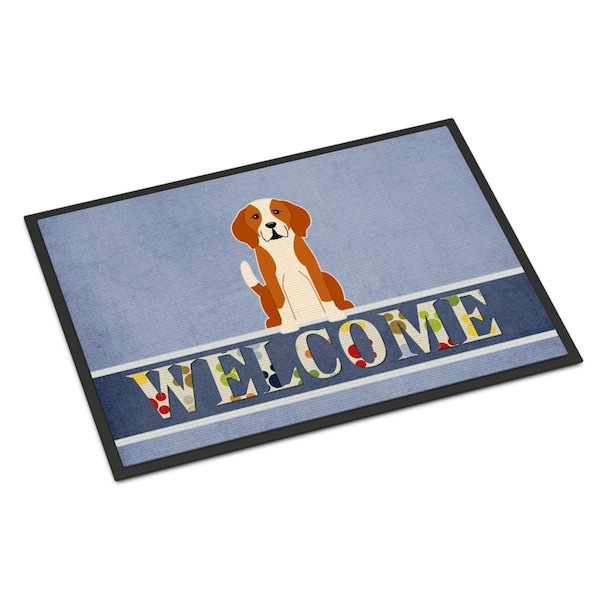 Carolines Treasures 18 x 27 in. English Foxhound Welcome Indoor or Outdoor Mat - BB5691MAT