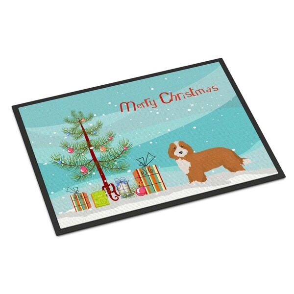 Carolines Treasures 18 x 27 in. Doxiepoo No.2 Christmas Tree Indoor or Outdoor Mat - CK3827MAT