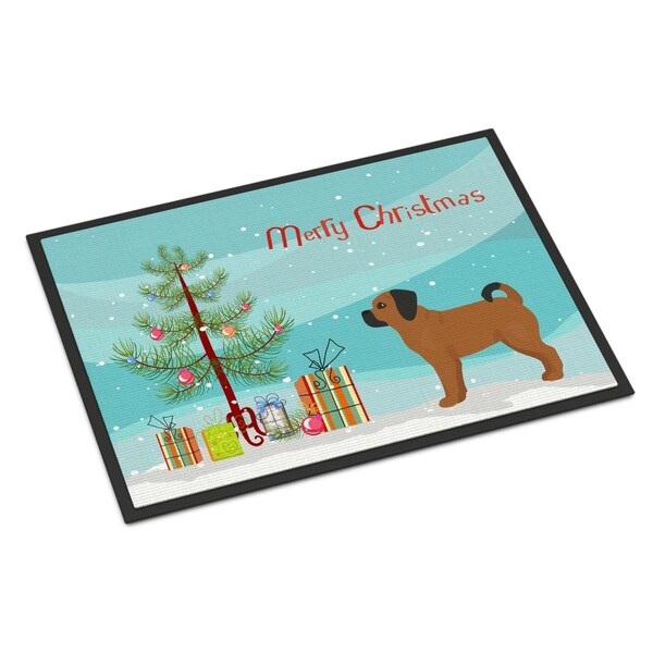 Carolines Treasures 18 x 27 in. Puggle Christmas Tree Indoor or Outdoor Mat - CK3863MAT