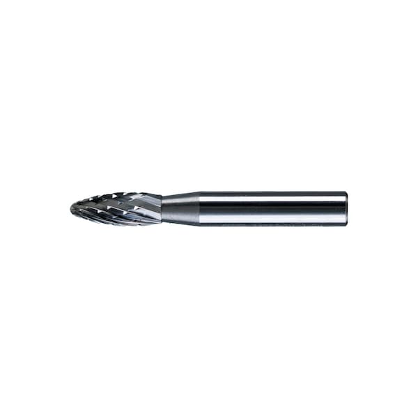 Pferd Carbide Bur - Flame Shape, DIA Cut - 1/4" x 5/8" x 1/4" Shank - SH-1 - 24863