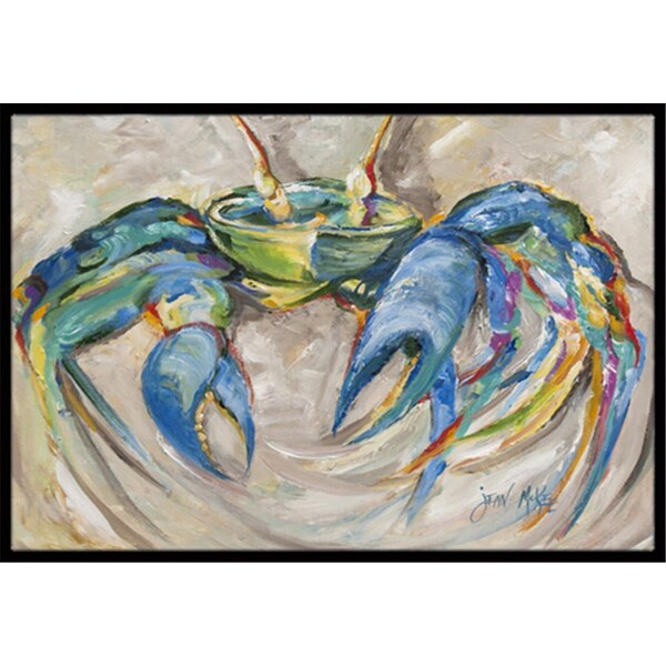 Carolines Treasures Blue Crab Indoor and Outdoor Mat- 18 x 27 in. - JMK1089MAT