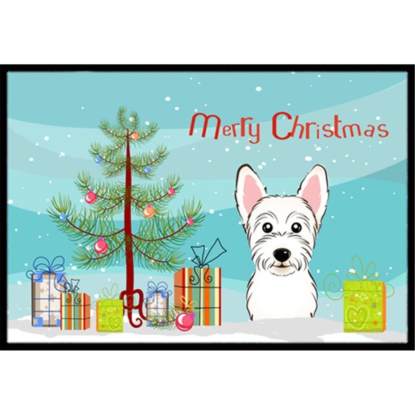 Carolines Treasures Christmas Tree and Westie Indoor or Outdoor Mat- 18 x 27 - BB1598MAT