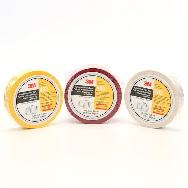 3M Film Tape, 2 In x 36 yd., Black, PK24 - 483