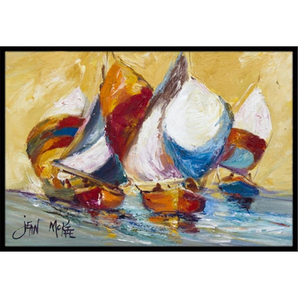 Carolines Treasures Boat Race Indoor and Outdoor Mat- 24 x 36 in. - JMK1029JMAT