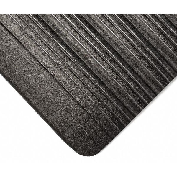 Wearwell Antifatigue Mat, 60 ft. L x 2 ft. W, 3/8" Thickness, Tuf Sponge, Black - 451.38X2X60BK