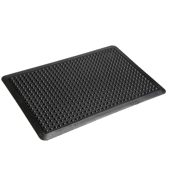 Crown Matting Technologies Antifatigue Mat, 3' L x 2' W, 1/2" Thickness, SBR Rubber, Black - YF 0023BK