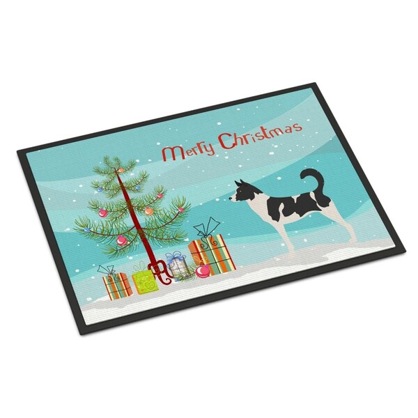 Carolines Treasures Canaan Dog Christmas Indoor or Outdoor Mat - 18 x 27 in. - BB8491MAT