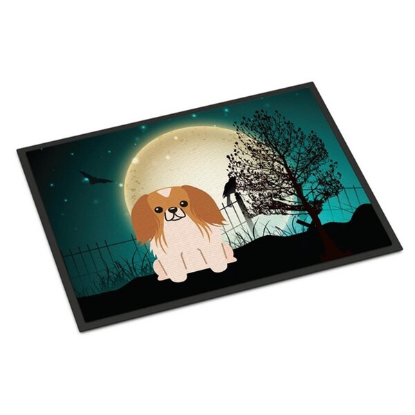 Micasa Halloween Scary Pekingnese Red White Indoor or Outdoor Mat24 x 0.25 x 36 in. - MI891203