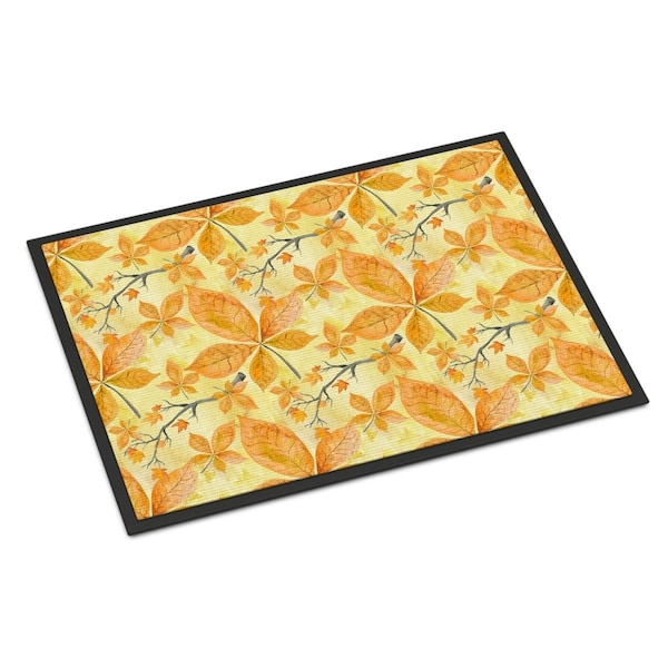 Carolines Treasures Fall Leaves and Branches Indoor or Outdoor Mat, 24 x 36 in. - BB7495JMAT