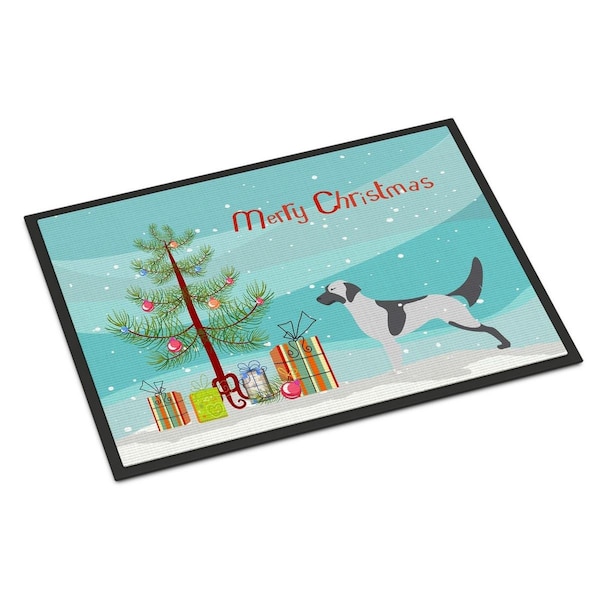 Carolines Treasures English Setter Merry Christmas Tree Indoor or Outdoor Mat 18x27 - BB2899MAT