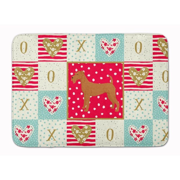 Carolines Treasures 19 x 27 in. Irish Terrier Love Machine Washable Memory Foam Mat - CK5936RUG