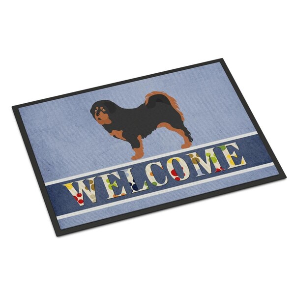 Carolines Treasures Tibetan Mastiff Welcome Indoor or Outdoor Mat - 24 x 36 in. - BB8326JMAT