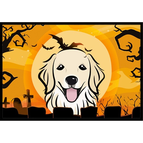 Micasa Halloween Golden Retriever Indoor and Outdoor Mat, 18 x 27 in. - MI10995