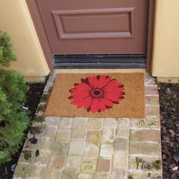 Rubber-Cal "Coir Home Doormats" - 2 Shoe Scraper Mats - 18" x 30" - 10-108-021