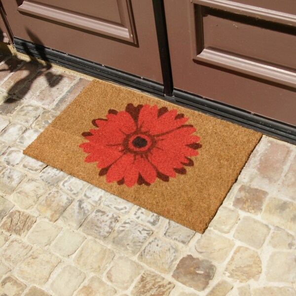 Rubber-Cal "Coir Home Doormats" - 2 Shoe Scraper Mats - 18" x 30" - 10-108-021