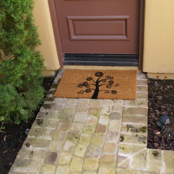 Rubber-Cal "Coir Home Doormats" - 2 Shoe Scraper Mats - 18" x 30" - 10-108-021