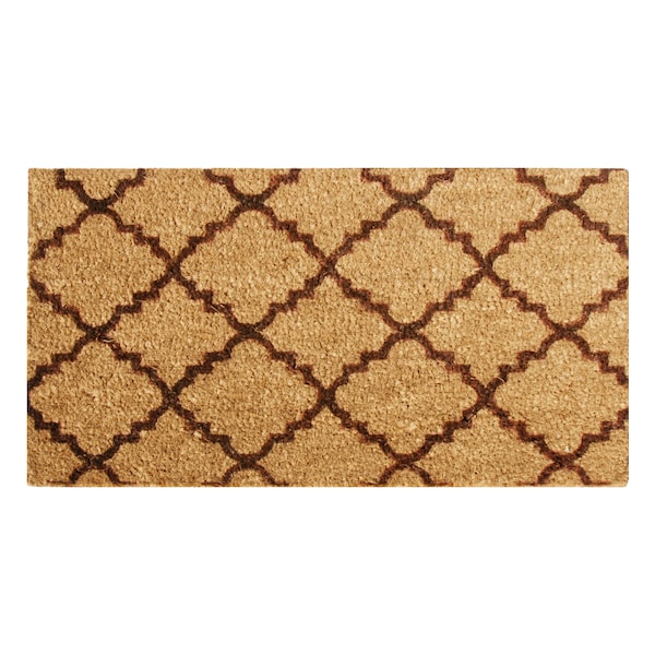 Rubber-Cal "Casablanca" Brown - Outdoor Coco Mats - 18" x 30" - 10-102-029P