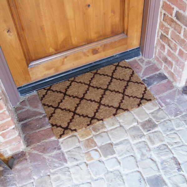 Rubber-Cal "Casablanca" Brown - Outdoor Coco Mats - 18" x 30" - 10-102-029P