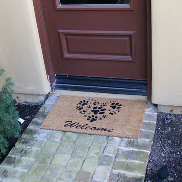 Rubber-Cal "Cat Doormat Kit" - 2 Cat Doormats & 1 Coir Boot Scraper - 10-108-001