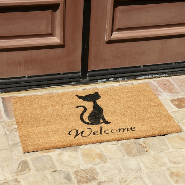 Rubber-Cal "Cat Doormat Kit" - 2 Cat Doormats & 1 Coir Boot Scraper - 10-108-001