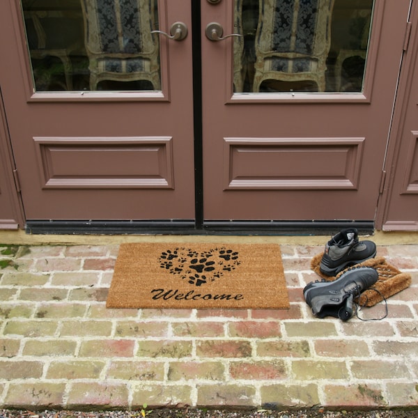 Rubber-Cal "Cat Doormat Kit" - 2 Cat Doormats & 1 Coir Boot Scraper - 10-108-001