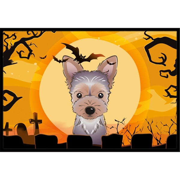 Micasa Halloween Yorkie Puppy Indoor & Outdoor Mat24 x 36 in. - MI255388