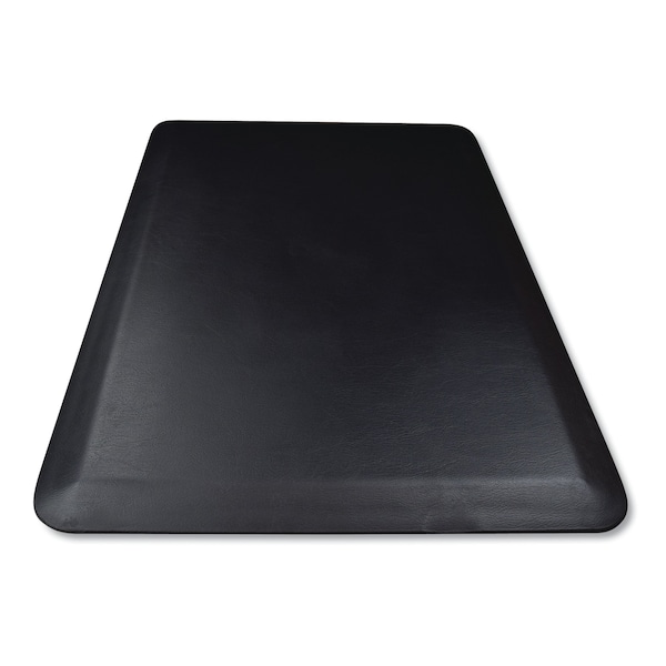 Deflecto Antifatigue Mat, 18" L x 24" W, 0.75" Thickness, Smooth, Black - AFP1824