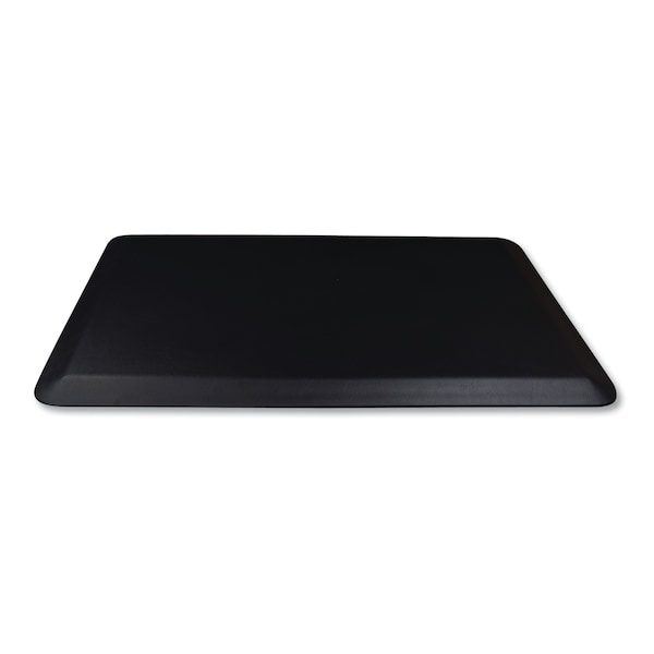 Deflecto Antifatigue Mat, 18" L x 24" W, 0.75" Thickness, Smooth, Black - AFP1824