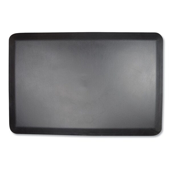 Deflecto Antifatigue Mat, 18" L x 24" W, 0.75" Thickness, Smooth, Black - AFP1824