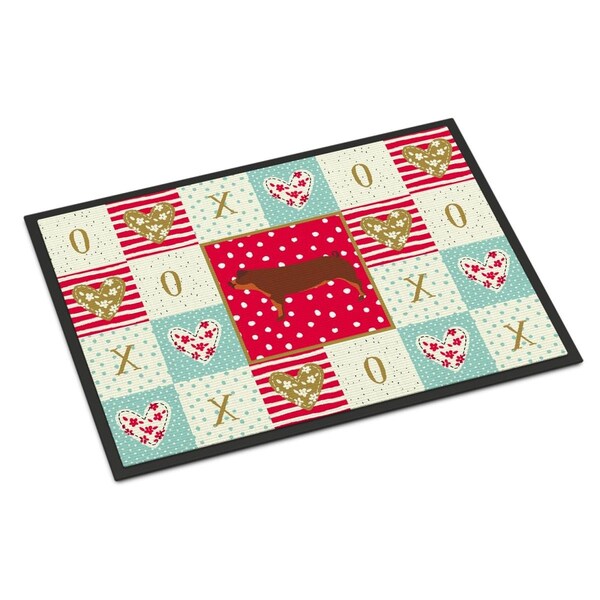 Jensendistributionservices 24 x 36 in. Duroc Pig Love Indoor or Outdoor Mat - MI1723277