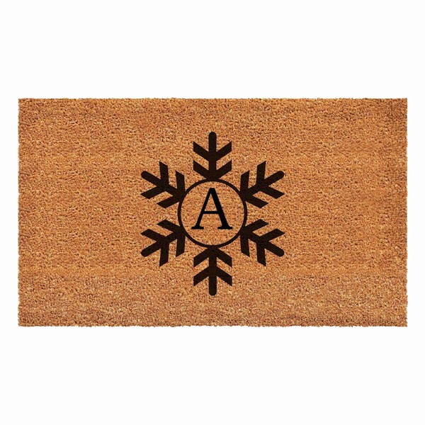 Calloway Mills Monogram Door Mat, Black, Natural, 24 in W x 36 in L - 108792436A