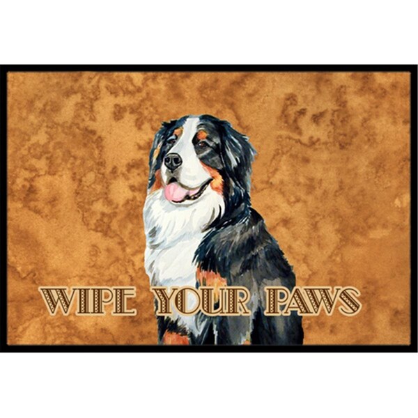 Carolines Treasures 18 X 27 In. Bernese Mountain Dog Wipe Your Paws Indoor Or Outdoor Mat - CA74606