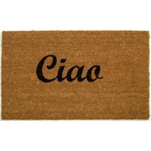 Geo Crafts Geo Crafts G362 Ciao 18 x 30 in. PVC Back Coir Outdoor Doormat - G362 CIAO