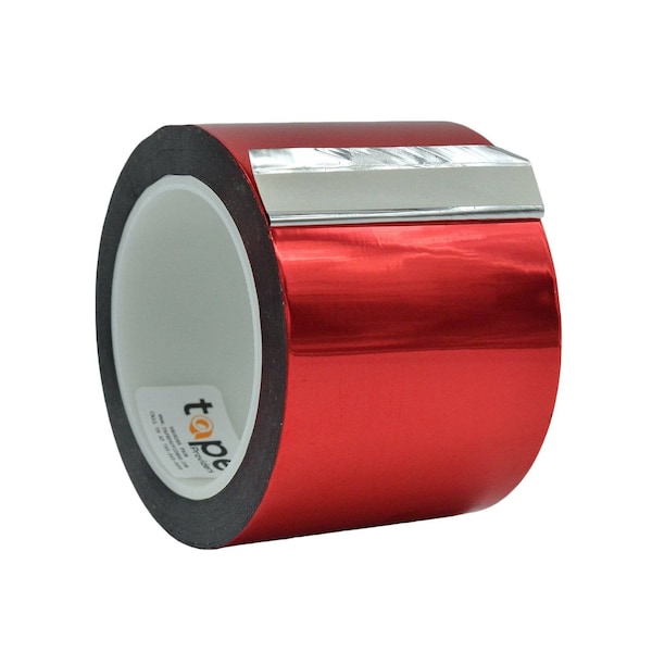 Wod Tape MPFT1 Metalized Polyester Mylar Film Tape Red: 3 in. x 72 yds, 16PK - WOD MPFT1-03000-16-72-RED