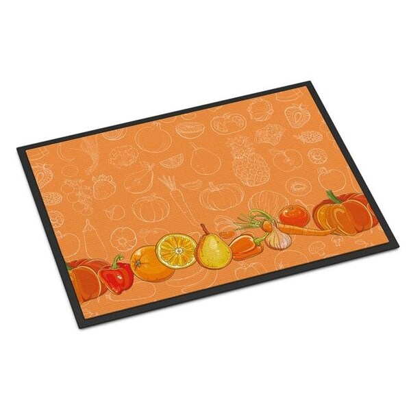Jensendistributionservices Fruits & Vegetables in Orange Indoor or Outdoor Mat; 18 x 27 in. - MI229041
