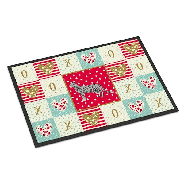 Carolines Treasures 24 x 36 in. Cheetoh No.2 Cat Love Indoor or Outdoor Mat - CK5581JMAT