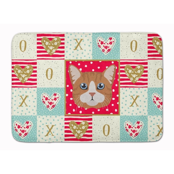 Carolines Treasures 19 x 27 in. Manx Cat Love Machine Washable Memory Foam Mat - CK5132RUG