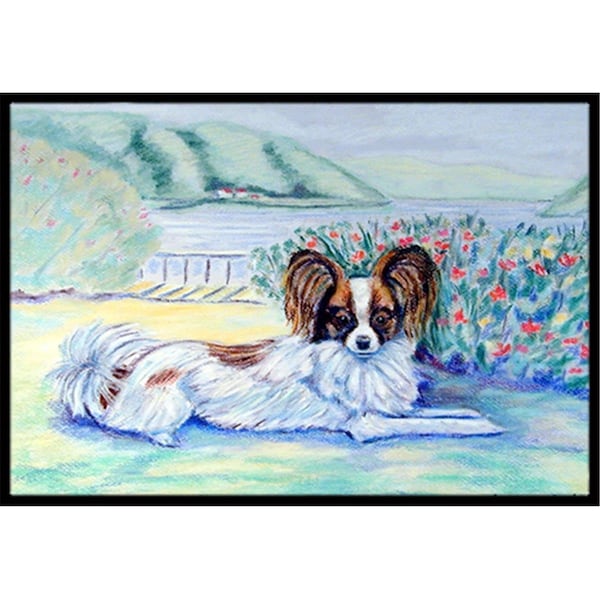 Carolines Treasures 24 x 36 in. Papillon Indoor Or Outdoor Doormat - 7244JMAT