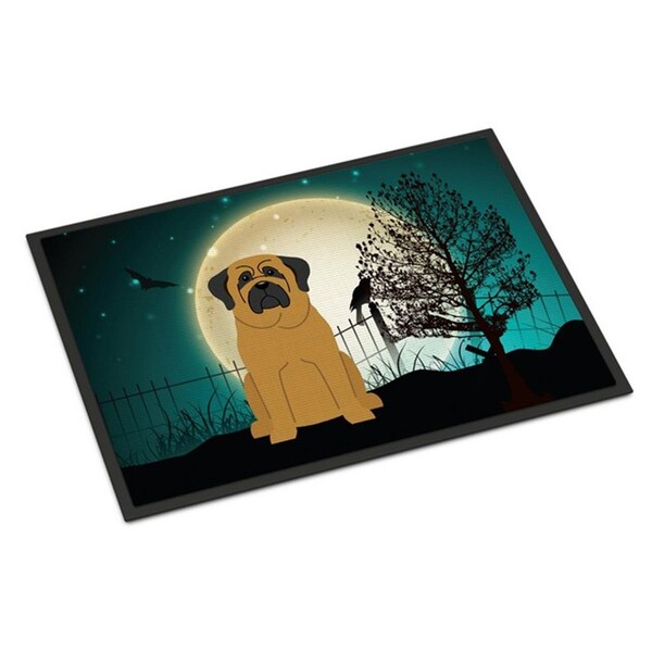 Carolines Treasures Halloween Scary Mastiff Indoor or Outdoor Mat, 24 x 0.25 x 36 in. - BB2208JMAT