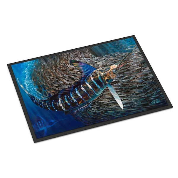 Carolines Treasures 18 x 27 in. Striped Gem Striped Marlin Indoor or Outdoor Mat - JMA2014MAT